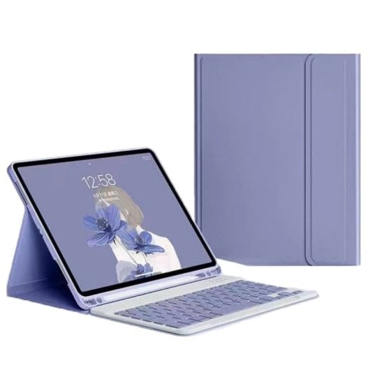 Royal Bailey Psd-x910 Funda Con Bluetooth Teclado Para Samsung Tab S10 Ultra 14.6" X920/tab S9 Utrla 14.6" X910/tab S8 Utrla 14.6" X900 Morado