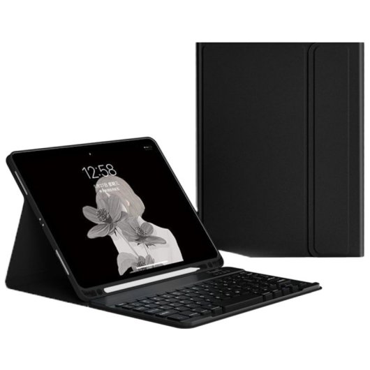 Royal Bailey Ps11 Funda Con Bluetooth Teclado Para Ipad Air 11(2024)/ipad Air 5 10.9(2022)/ipad Air 4 10.9(2020)/ipad Pro 11(2022/2021/2020/2018) Negro