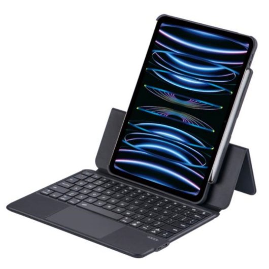 Royal Bailey Pj5026-3d Funda Con Bluetooth Teclado Para Ipad Air 11(2024)/ipad Air 5 10.9(2022)/ipad Air 4 10.9(2020)/ipad Pro 11(2022/2021/2020/2018)
 Negro