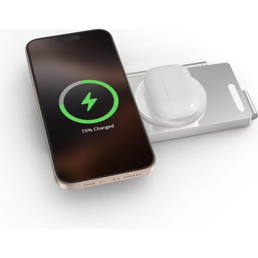 Cargador inalámbrico XtremeMac X-Station 3 en 1 gris con MagSafe y Qi