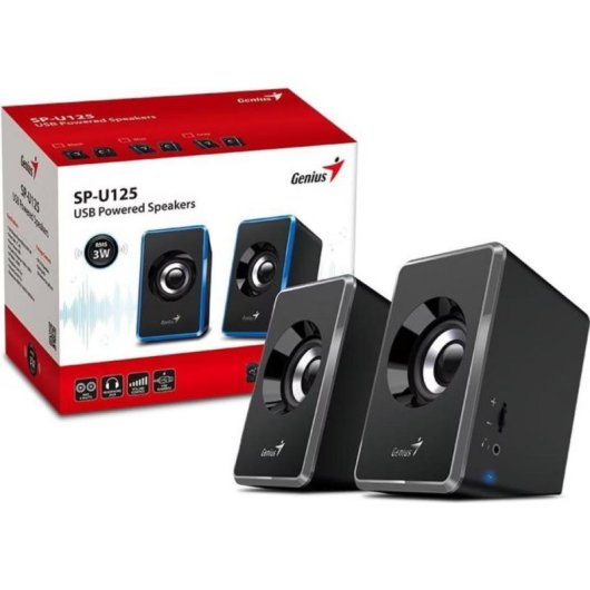 Lautsprecher Genius PC 2.0 USB 6W mit Fernbedienung und kompakt Design