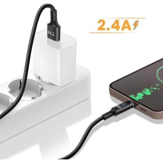 Cavo USB-A a USB-C Avizar con LED di Ricarica 1,5 m