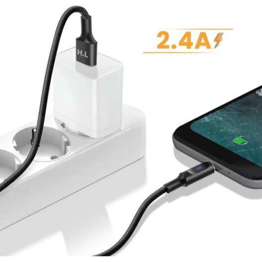 Cavo USB Avizar KBL-HL-LED-MICUSB 1,5 m Nylon Indicatore LED