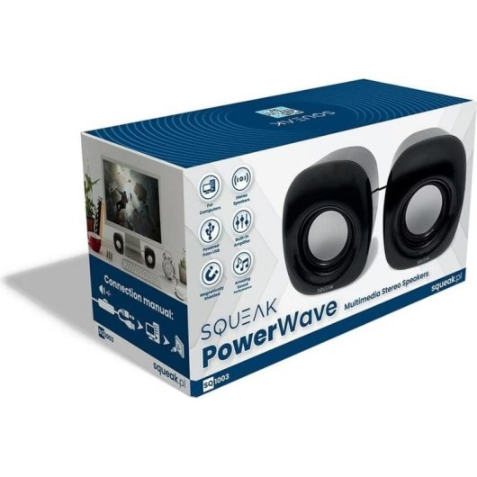 Altoparlanti Squeak PC USB e jack 3,5 mm 8W neri