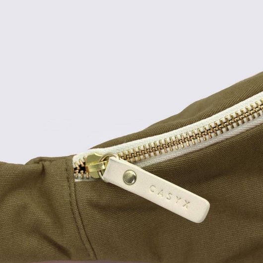 Sac banane CASYX FNP-M-CL-0007 en coton biologique kaki