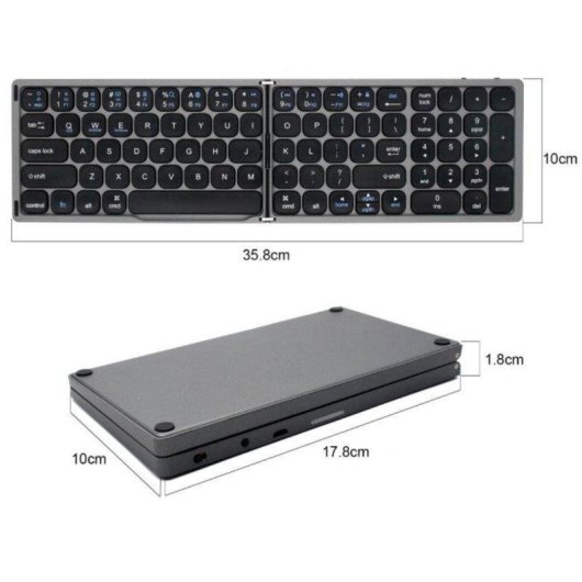 Teclado Royal Bailey FK328 Bluetooth ultrafino leve QWERTY inglês