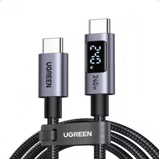 USB-C Kabel Ugreen 240W 3 m mit digitalem Display und Textilummantelung