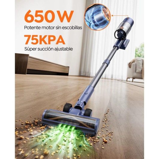 Aspirateur sans Fil Autrucker 75000pa 650W 90 min Batterie amovible