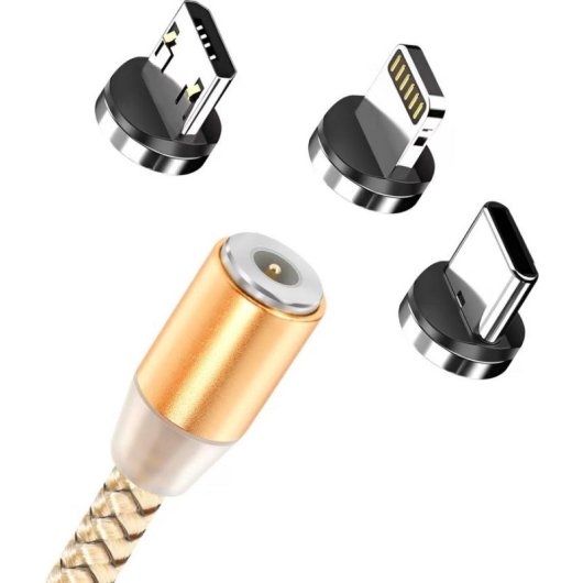 Cavo di ricarica 3-in-1 magnetico Avizar USB-A a USB-C/Lightning/Micro-USB