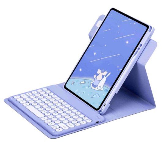 Royal Bailey Pd-d209 Funda Con Bluetooth Teclado Para Ipad 10th(2022)10.9 Morado