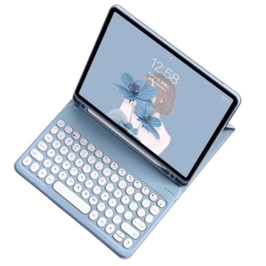 Royal Bailey Ty-x210 Funda Con Bluetooth Teclado Para Samsung Funda Con Bluetooth Teclado Para Galaxy Tab A9+ 11" X210 Azul