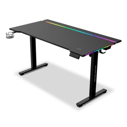 Scrivania Gaming Alpha Gamer Zorya 140cm Agglomerato Acciaio LED RGB