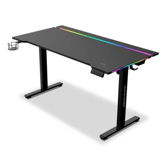 Scrivania Gaming Alpha Gamer Zorya 140cm Agglomerato Acciaio LED RGB