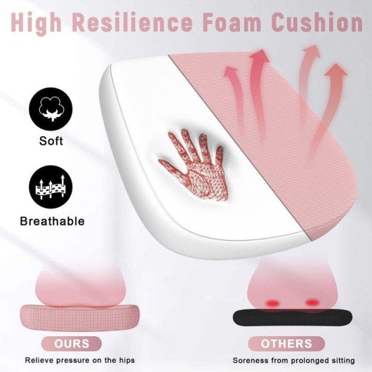 Chaise de bureau ergonomique Naspaluro Rosa avec roulettes