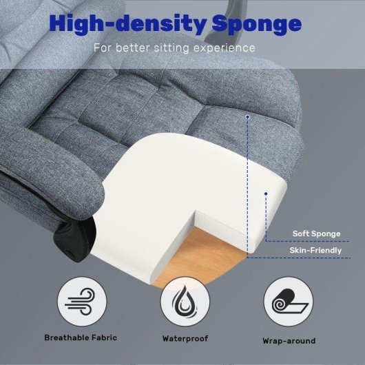 Chaise de bureau Naspaluro ergonomique avec accoudoirs