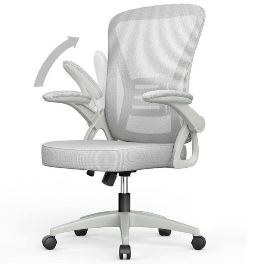 Sedia da Ufficio Ergonomica Naspaluro con Ruote Grigio