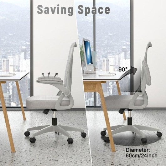 Sedia da Ufficio Ergonomica Naspaluro con Ruote Grigio