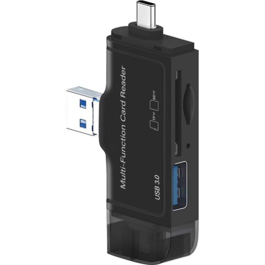 Lector de tarjetas LinQ 7 en 1 USB 3.0 microSD/SD USB-A/USB-C