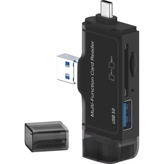 Lector de tarjetas LinQ 7 en 1 USB 3.0 microSD/SD USB-A/USB-C