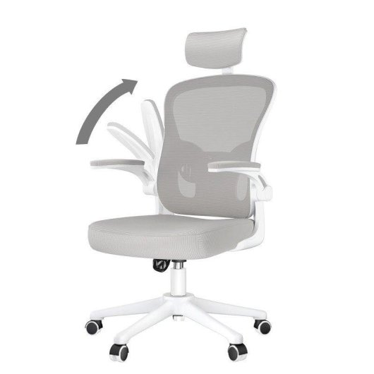Chaise de bureau Naspaluro Ergonomique Gris Reglable