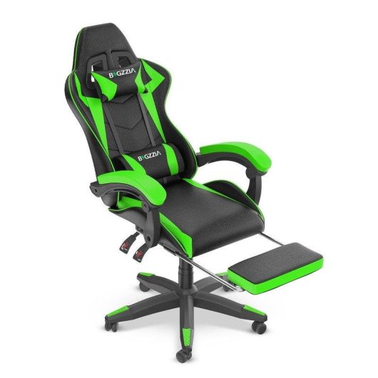Chaise de Bureau Naspaluro Ergonomique Gaming Cuir PU Repos-tête