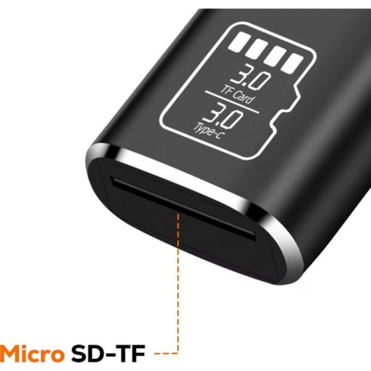 Leitor de Cartões LinQ USB-C 3.0 Compacto para microSD e SD