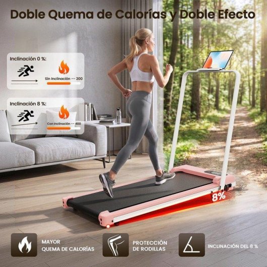 Cinta de correr HomeFitnessCode Walking Pad plegable 2,5 HP motor sin escobillas