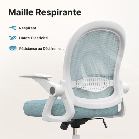 Chaise de Bureau Naspaluro Ergonomique Malla Respirante Vert Clair