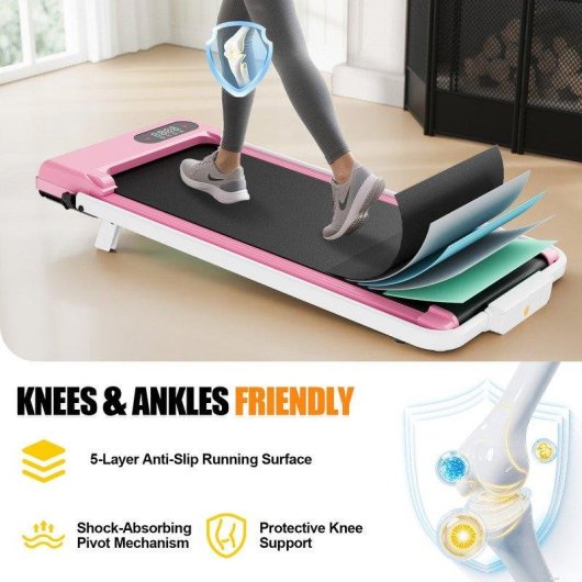 Cinta de Correr Plegable HomeFitnessCode 4 en 1 2,5 CV 130 kg Rosa
