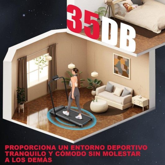 Cinta de correr plegable HomeFitnessCode 2,5 HP velocidad 1-10 km/h
