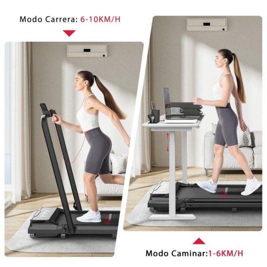 Cinta de correr plegable HomeFitnessCode 2,5 HP velocidad 1-10 km/h