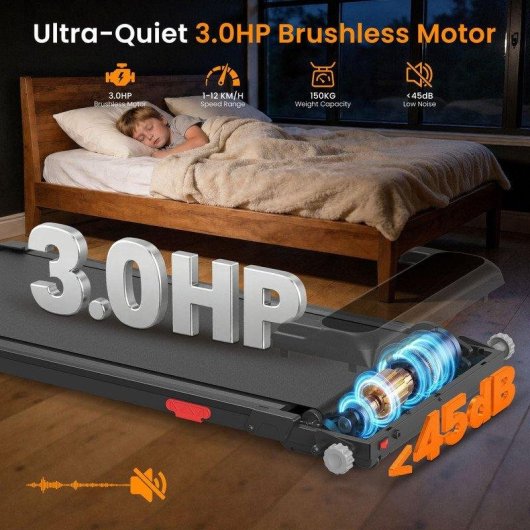 Cinta de Correr Plegable HomeFitnessCode 3.0 HP Inclinación 15% Bluetooth