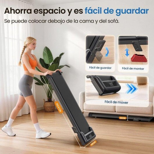Cinta de correr HomeFitnessCode 3,0 CV motor sin escobillas 1-10 km/h inclinación 0-8%