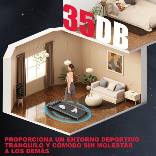 Cinta de correr HomeFitnessCode 2,5 HP 10 km/h plegable con pantalla