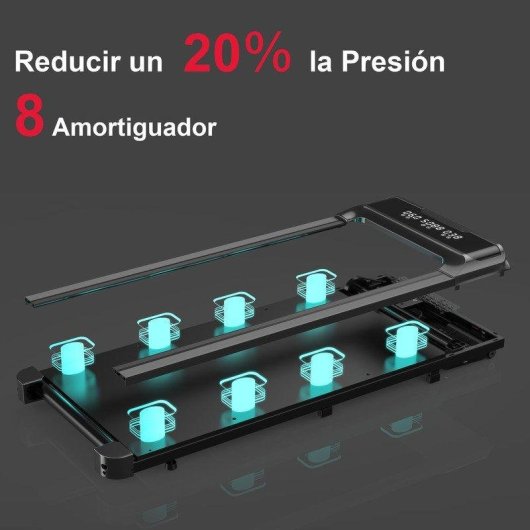 Cinta de correr HomeFitnessCode 2,5 HP 10 km/h plegable con pantalla
