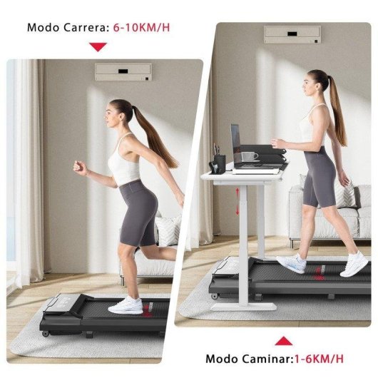 Cinta de correr HomeFitnessCode 2,5 HP 10 km/h plegable con pantalla