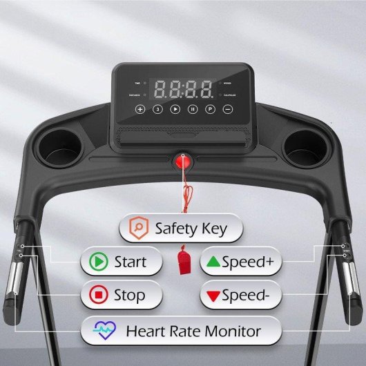 Cinta de correr plegable HomeFitnessCode 1-12 km/h 12 programas Bluetooth