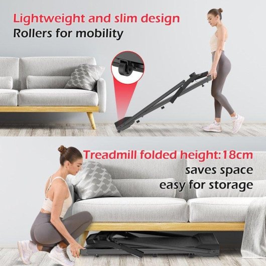 Cinta de correr plegable HomeFitnessCode 1-12 km/h 12 programas Bluetooth