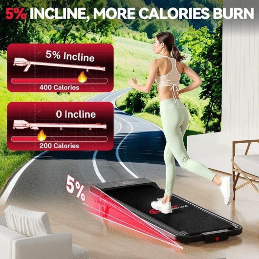 Cinta de correr HomeFitnessCode 4 en 1 plegable 2,5 HP pantalla LED 120 kg