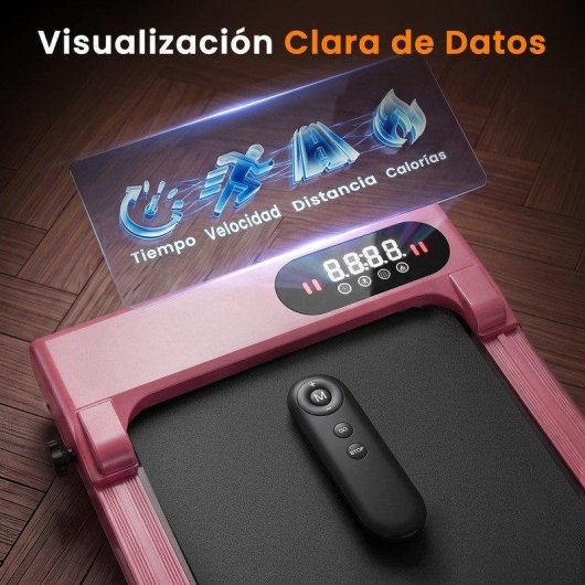 Cinta de correr HomeFitnessCode Walking Pad Rose motor 2,5 HP inclinación 8%