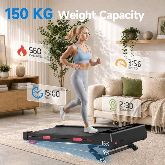 Cinta de correr HomeFitnessCode Inclinación Automática 15% 2,5 HP Pantalla LED