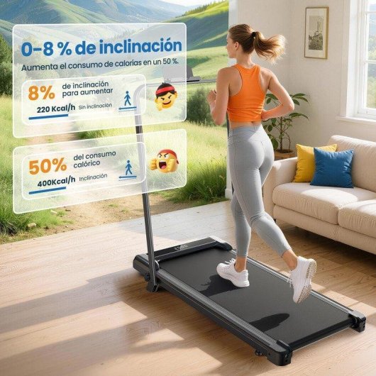Cinta de Correr Plegable HomeFitnessCode 3.0 HP Inclinación 0-8%