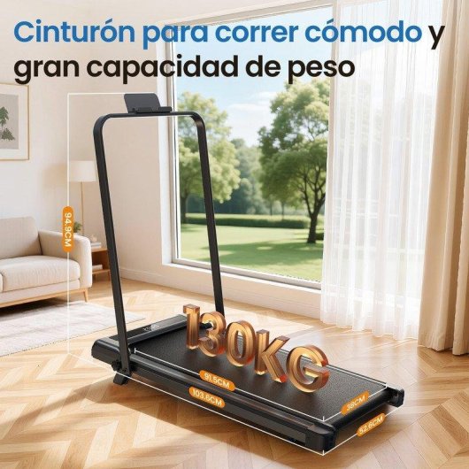 Cinta de Correr Plegable HomeFitnessCode 3.0 HP Inclinación 0-8%
