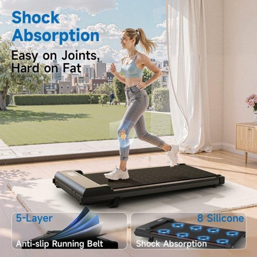 Cinta de correr HomeFitnessCode 4 en 1 7% inclinación 2,5 CV velocidad 1-8 km/h 130 kg