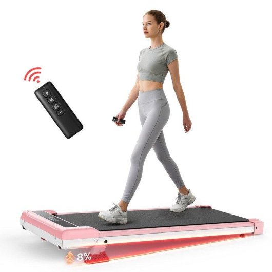Cinta de correr HomeFitnessCode 1-10 km/h 3,0 CV Inclinación 0-8% Rosa