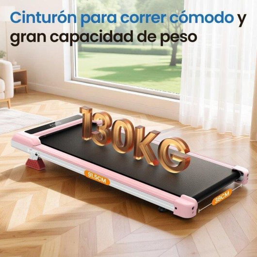 Cinta de correr HomeFitnessCode 1-10 km/h 3,0 CV Inclinación 0-8% Rosa