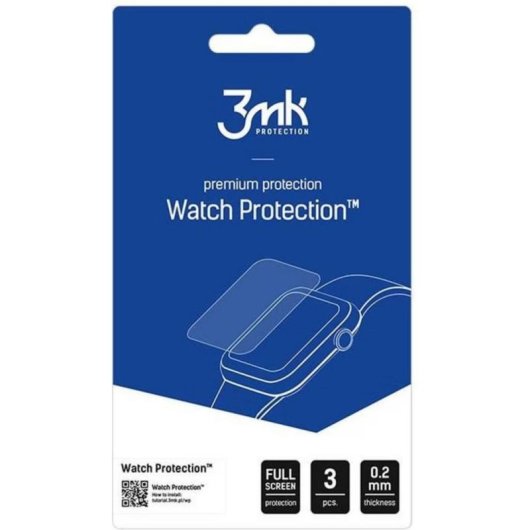 Pellicola Protettiva 3MK HybridGlass 0,2mm Trasparente Smartwatch Resistente a Urto