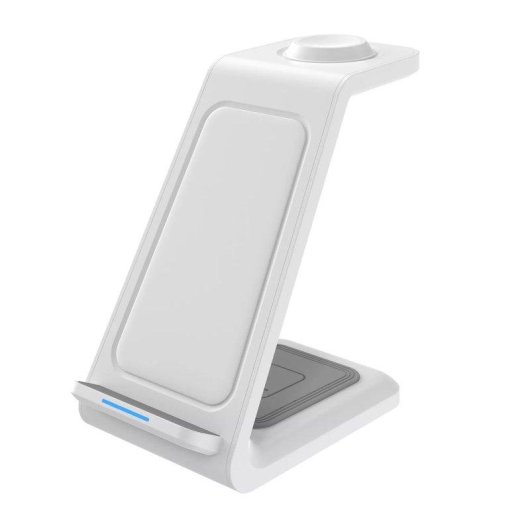 3-in-1 Ladestation Dam Electronics 15W Qi für 2 Smartphones, Apple Watch