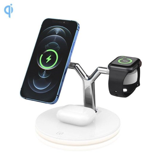 3-in-1 Schnelllade-Station Qi MagSafe QC3.0 PD Dam Electronics