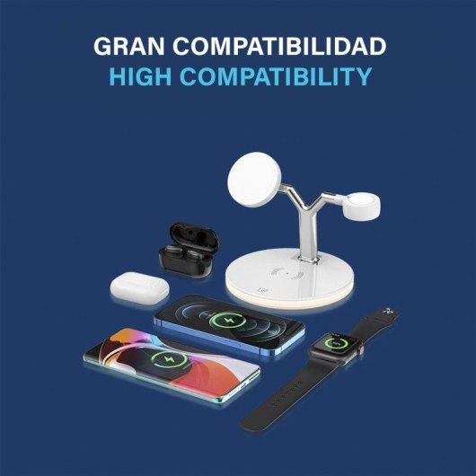 3-in-1 Schnelllade-Station Qi MagSafe QC3.0 PD Dam Electronics